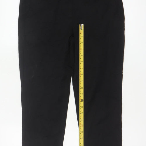 Marks & Spencer Women Black UK 10 Tapered Tailored Work Trousers