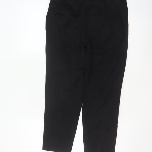 Marks & Spencer Women Black UK 10 Tapered Tailored Work Trousers