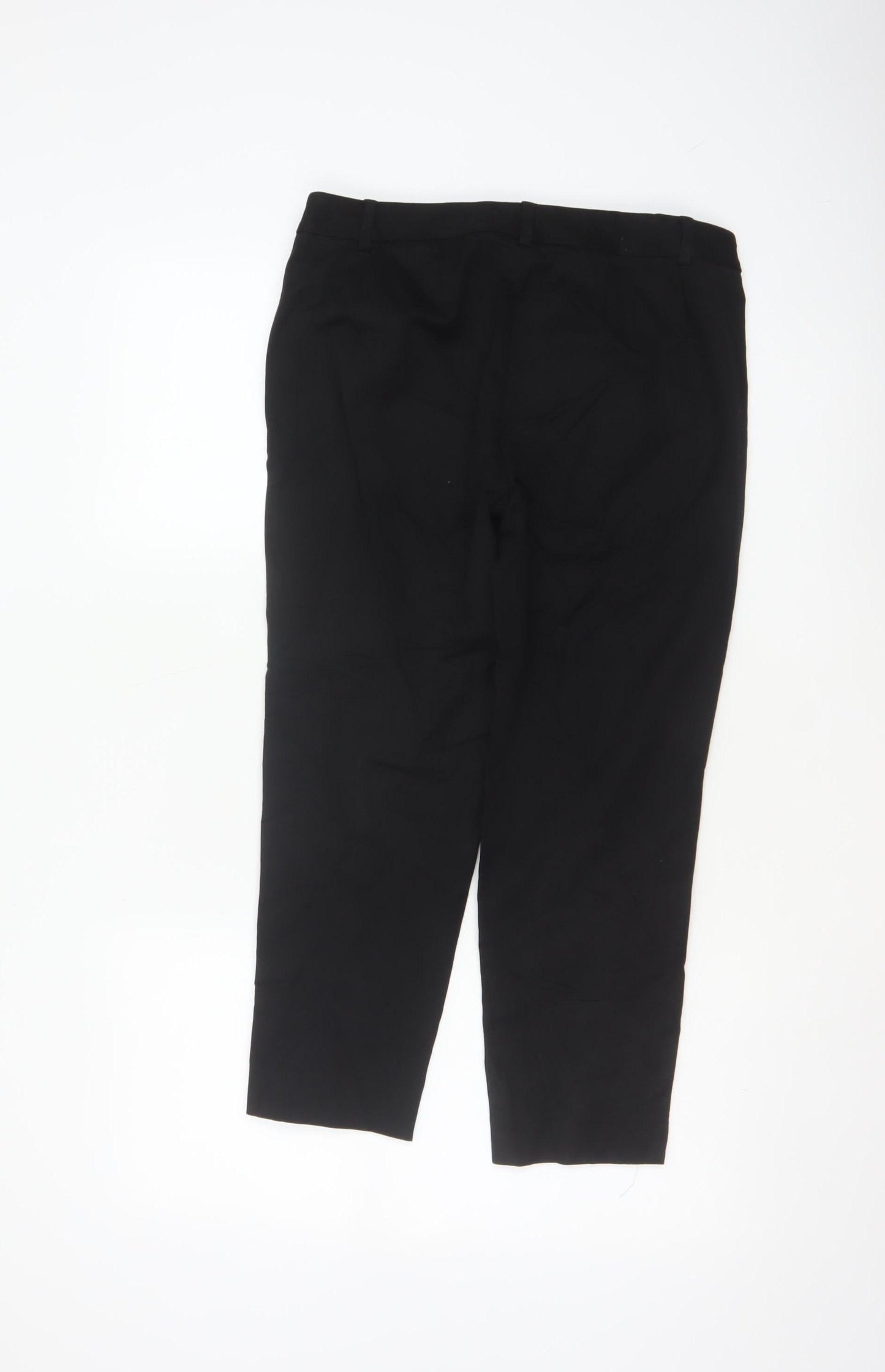 Marks & Spencer Women Black UK 10 Tapered Tailored Work Trousers