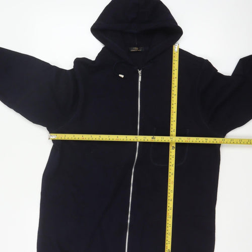 Marks & Spencer Women Navy Blue UK 16 Long Full Zip Hooded Tunic