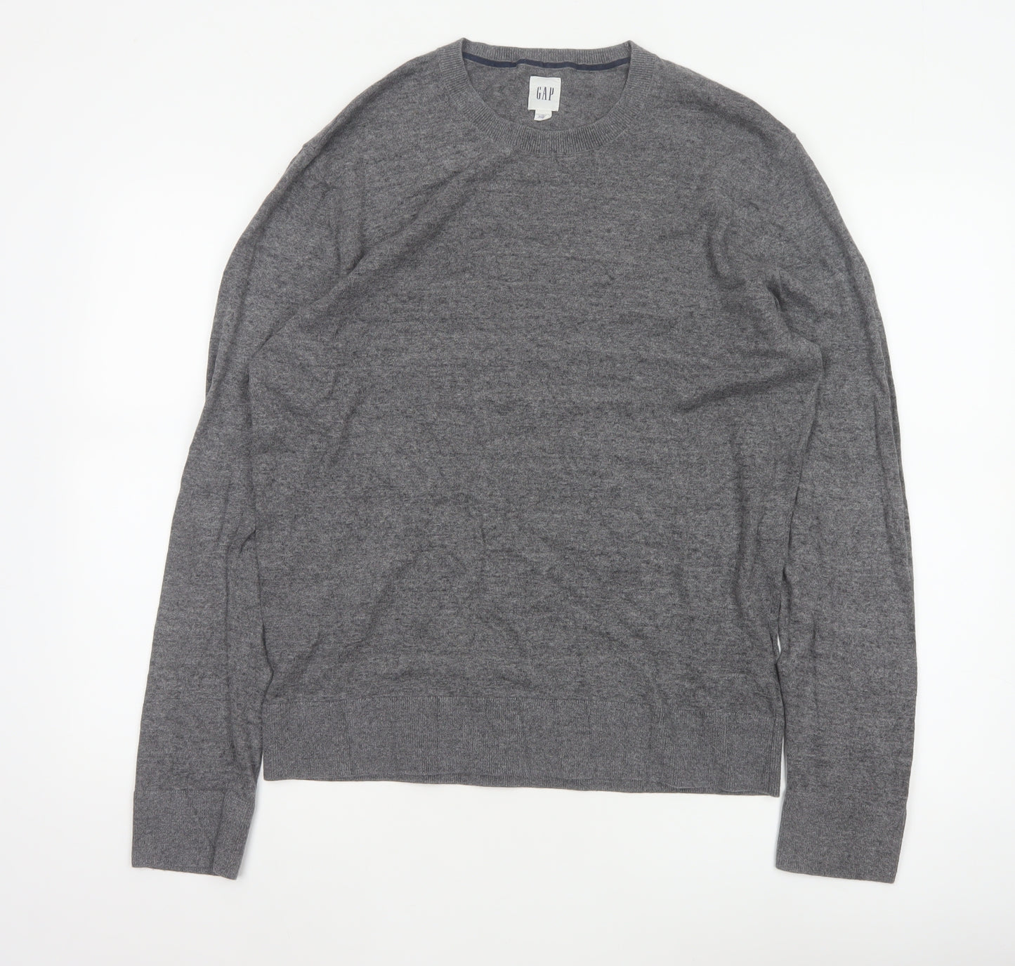 GAP Men’s Grey M Crew Neck Cotton Blend Knit Pullover Jumper