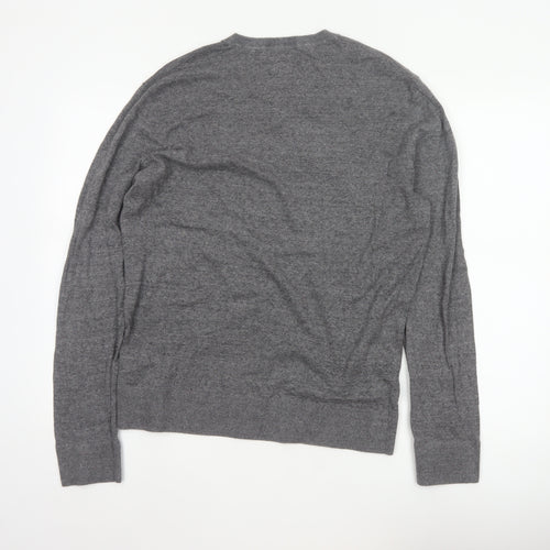 GAP Men’s Grey M Crew Neck Cotton Blend Knit Pullover Jumper