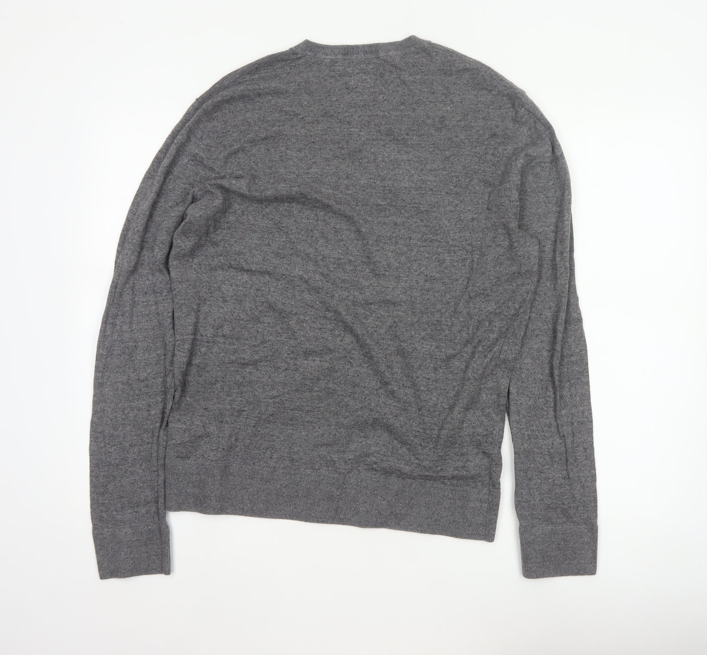GAP Men’s Grey M Crew Neck Cotton Blend Knit Pullover Jumper