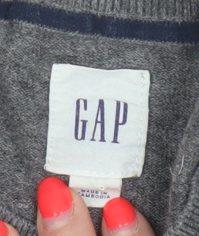 GAP Men’s Grey M Crew Neck Cotton Blend Knit Pullover Jumper