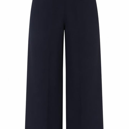White Label The White Company Women Navy UK 12 High Rise Wide-Leg Trousers