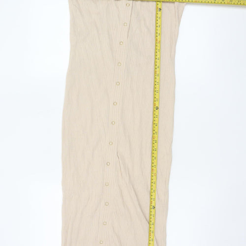 River Island Women Beige Size 18 Maternity Ribbed Maxi Snap Dress