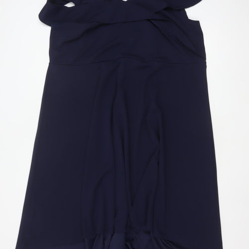 Yours London Women’s Blue UK 28 Plus Size Off Shoulder Maxi Dress