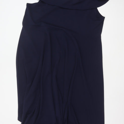 Yours London Women’s Blue UK 28 Plus Size Off Shoulder Maxi Dress