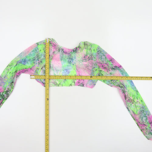 ASOS Women Multicoloured UK 10 Sheer Animal Print Long Sleeve Cover Up