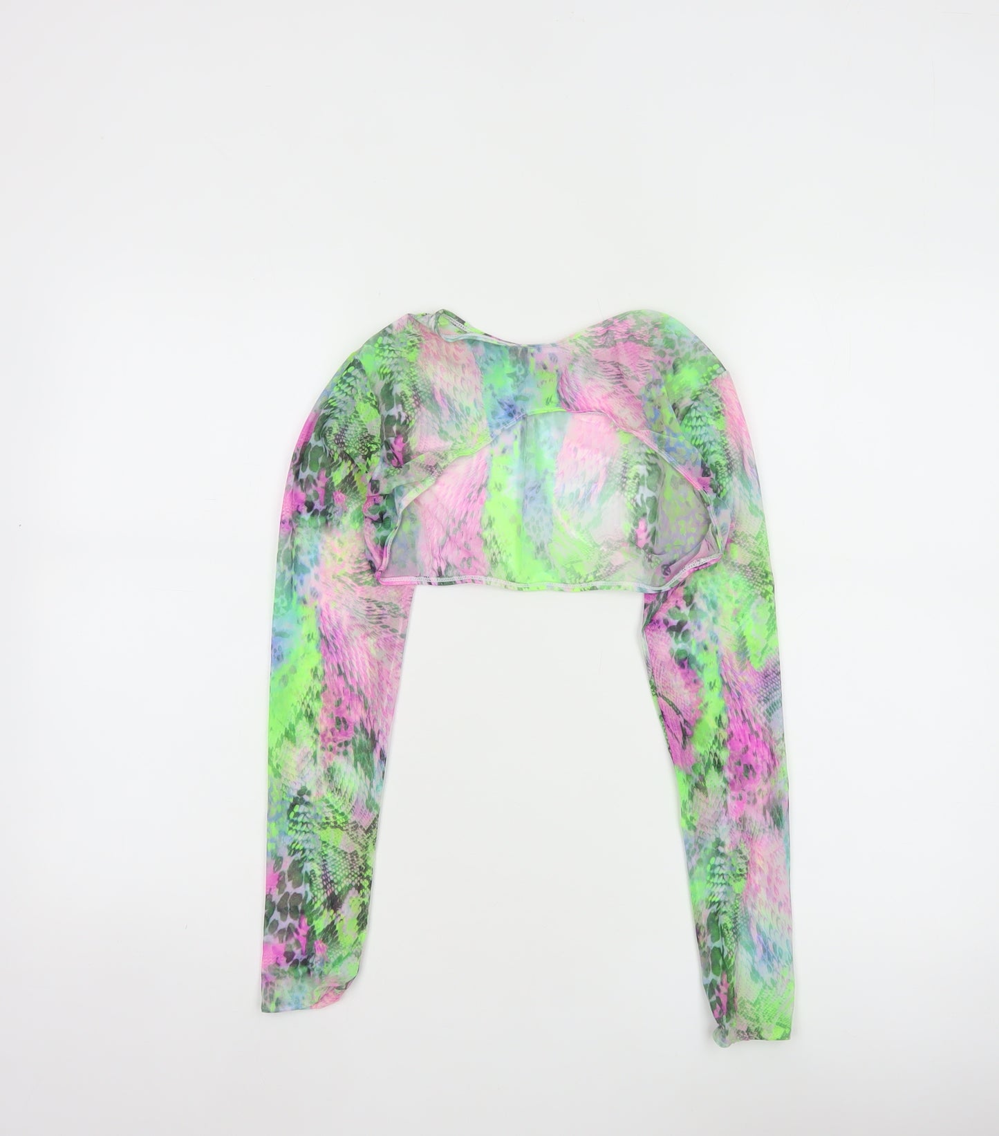 ASOS Women Multicoloured UK 10 Sheer Animal Print Long Sleeve Cover Up