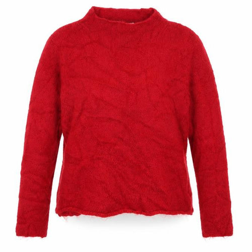 Twiggy Women Red L Mohair Blend Roll Neck Long Sleeve Knit Jumper