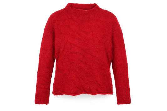 Twiggy Women Red L Mohair Blend Roll Neck Long Sleeve Knit Jumper