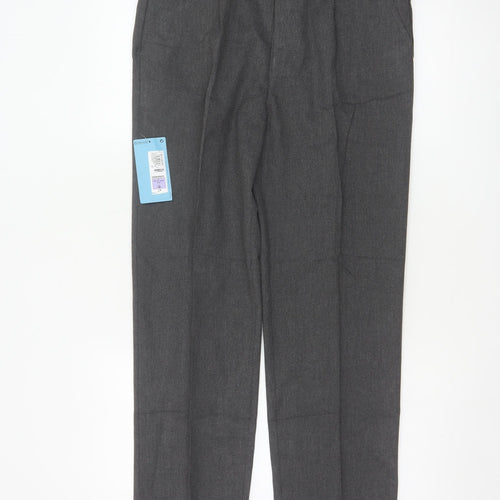 Marks & Spencer Boys Grey 12 Plus Fit Regular Leg School Trousers