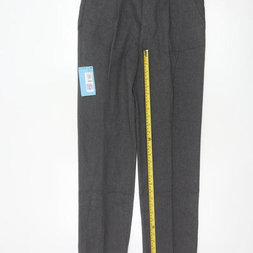 Marks & Spencer Boys Grey 12 Plus Fit Regular Leg School Trousers