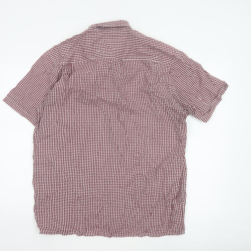 Rydale Men’s Red Check Short Sleeve Button-Up Shirt Size L