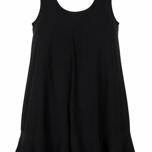 Mango Women Black UK 12 Sleeveless Asymmetric Swing Dress