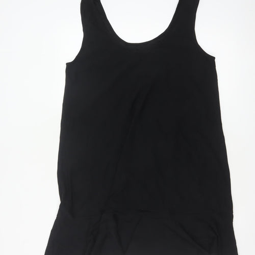 Mango Women Black UK 12 Sleeveless Asymmetric Swing Dress