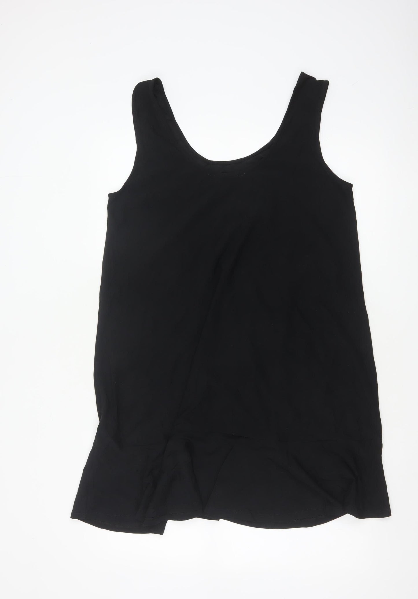 Mango Women Black UK 12 Sleeveless Asymmetric Swing Dress