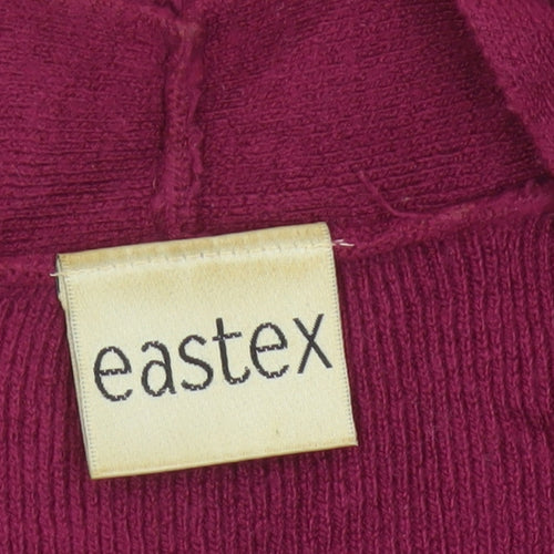 Eastex Women’s Purple UK 14 V-Neck 3/4 Sleeve Knit Cardigan