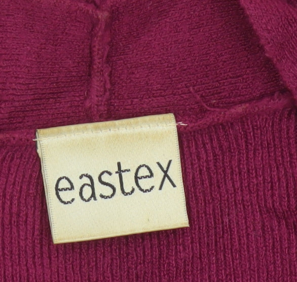 Eastex Women’s Purple UK 14 V-Neck 3/4 Sleeve Knit Cardigan