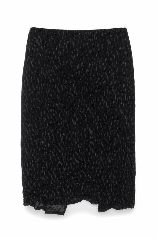 Marks and Spencer Women Black Silver Glitter Pencil Midi Skirt UK 16