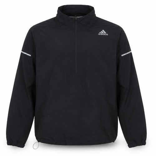 adidas Men’s Black XL ClimaProof 1/4 Zip Reflective Running Sweatshirt