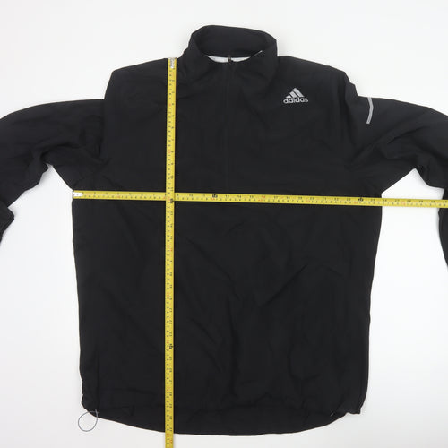 adidas Men’s Black XL ClimaProof 1/4 Zip Reflective Running Sweatshirt