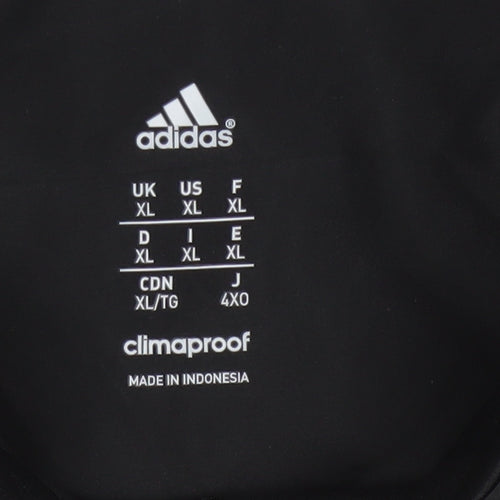 adidas Men’s Black XL ClimaProof 1/4 Zip Reflective Running Sweatshirt