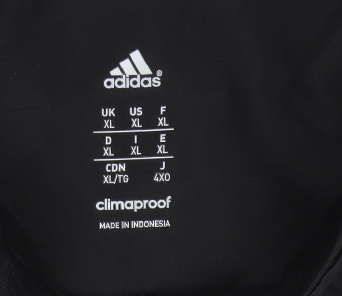 adidas Men’s Black XL ClimaProof 1/4 Zip Reflective Running Sweatshirt
