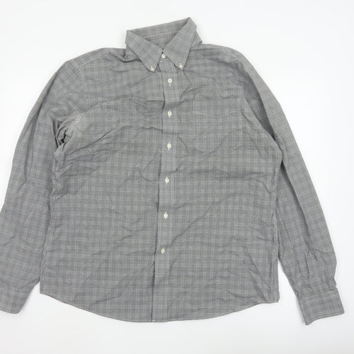 Lauren Ralph Lauren Men's Black Check Slim Fit 17 34 Non-Iron Shirt