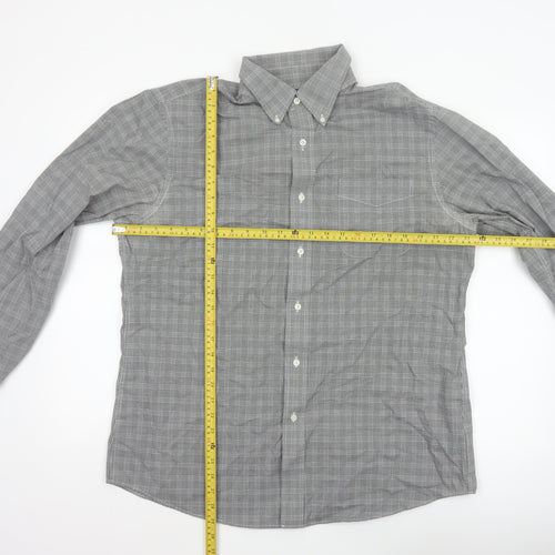 Lauren Ralph Lauren Men's Black Check Slim Fit 17 34 Non-Iron Shirt
