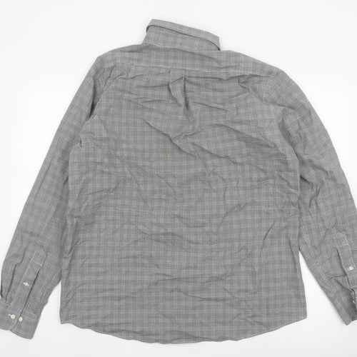 Lauren Ralph Lauren Men's Black Check Slim Fit 17 34 Non-Iron Shirt