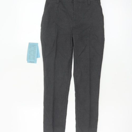 M&S Boys Grey 7-8 Years Dress Pants Super Skinny School NWT