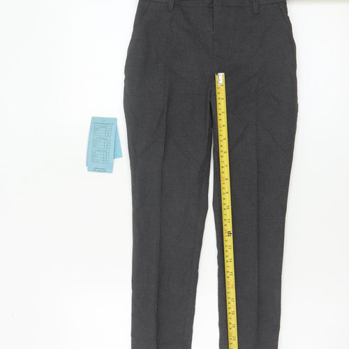 M&S Boys Grey 7-8 Years Dress Pants Super Skinny School NWT