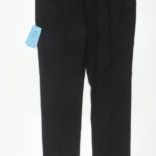 M&S Boys Black School Dress Trousers Age 16 Years Easy Care NWT