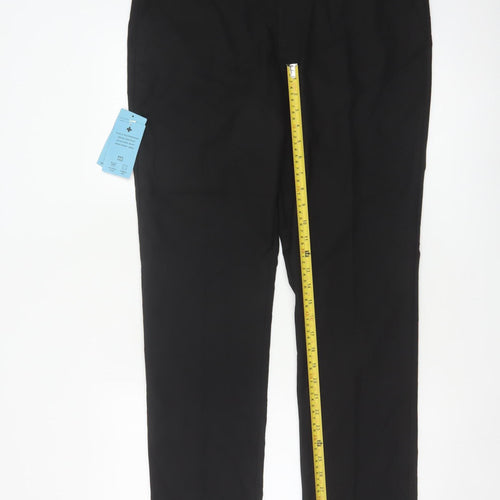 M&S Boys Black School Dress Trousers Age 16 Years Easy Care NWT
