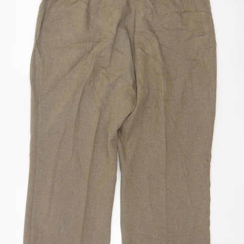 Marks and Spencer Women's Brown UK 18 Short Tailored Straight Trousers