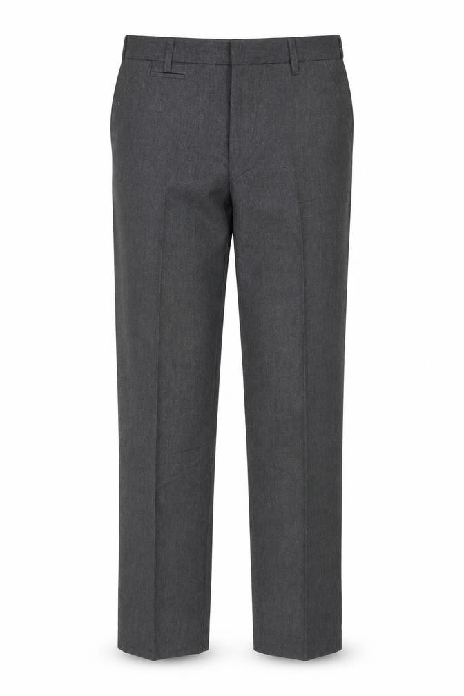 Front view of Marks & Spencer boys’ grey 12-13 years slim dress pants school