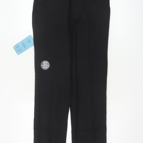 Marks & Spencer Boys Black 11-12 Years Slim Leg School Trousers