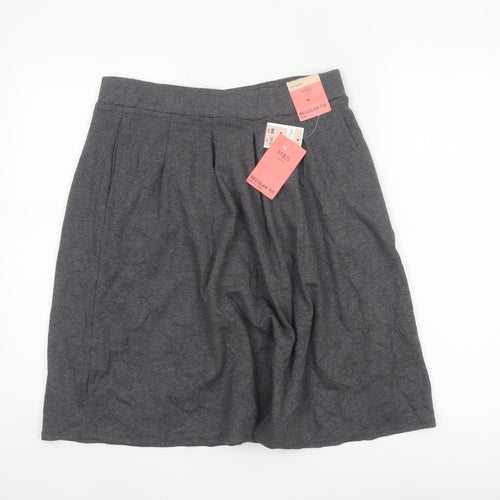 Marks & Spencer Girls Grey 164 A-Line Knee Length School Skirt NWT