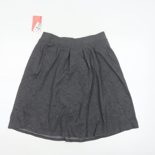 Marks & Spencer Girls Grey 164 A-Line Knee Length School Skirt NWT