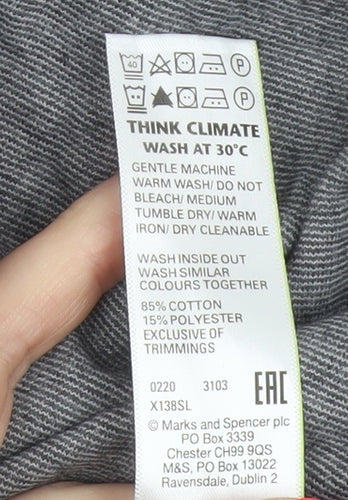 Marks & Spencer Girls Grey 164 A-Line Knee Length School Skirt NWT