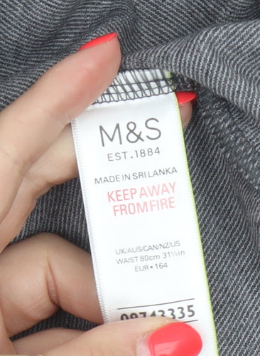 Marks & Spencer Girls Grey 164 A-Line Knee Length School Skirt NWT