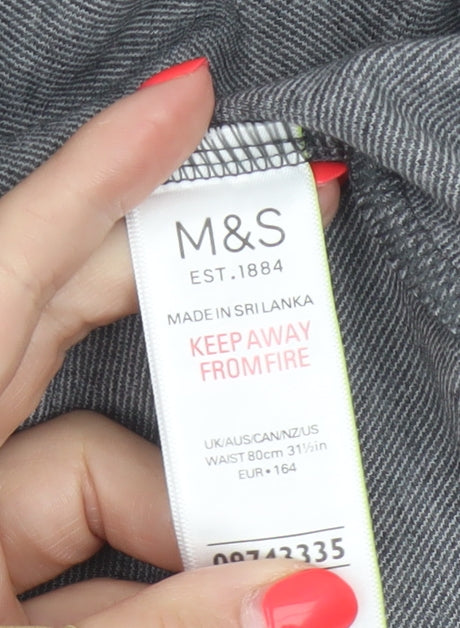 Marks & Spencer Girls Grey 164 A-Line Knee Length School Skirt NWT
