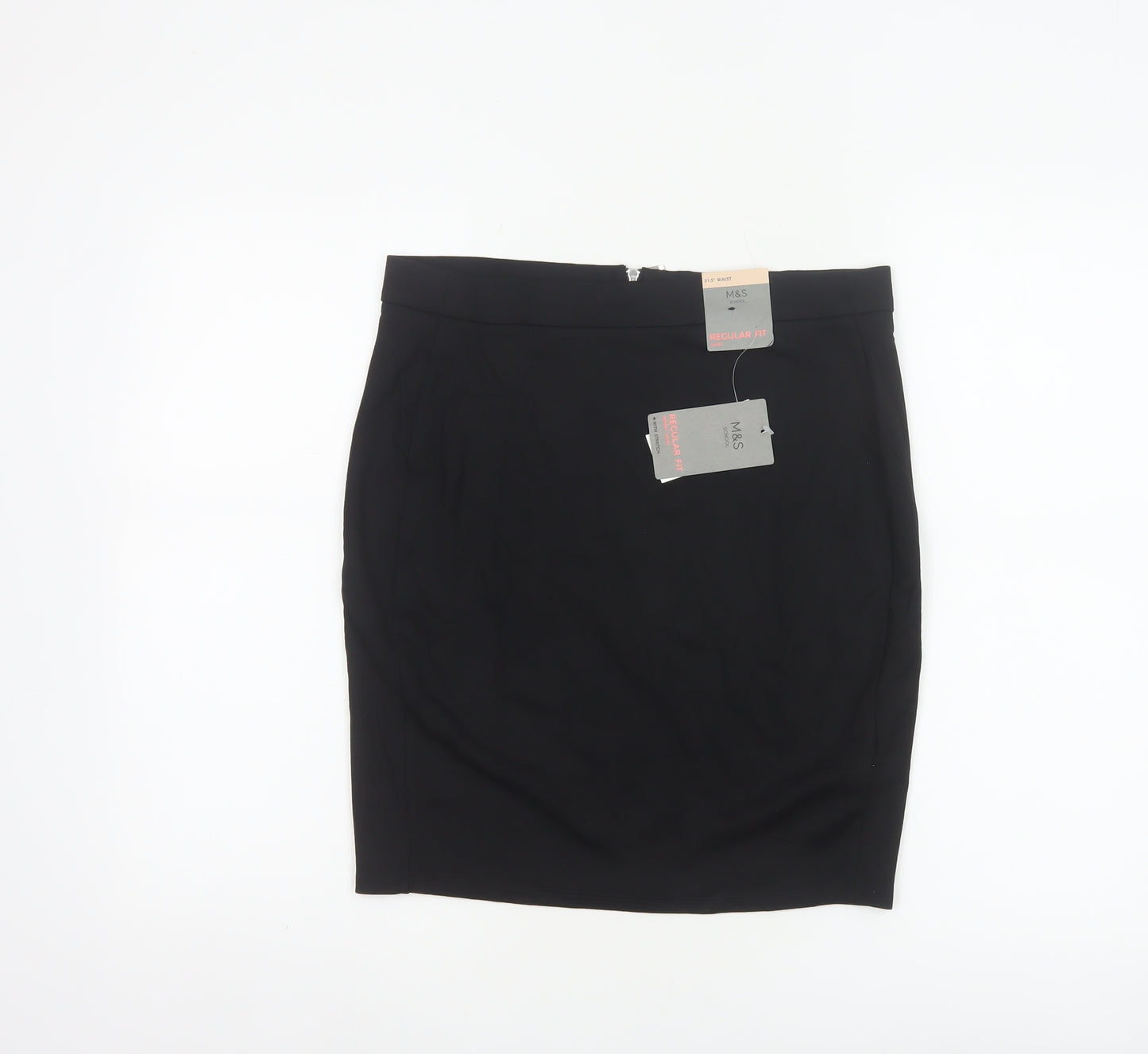 Marks and Spencer Girls Black Age 17-18 Straight Pencil School Skirt