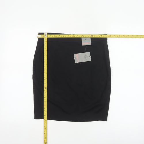 Marks and Spencer Girls Black Age 17-18 Straight Pencil School Skirt