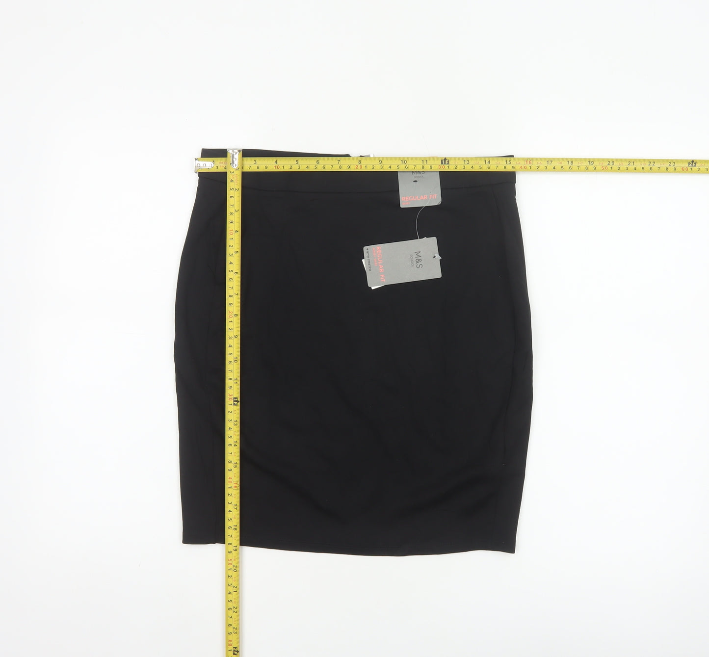 Marks and Spencer Girls Black Age 17-18 Straight Pencil School Skirt