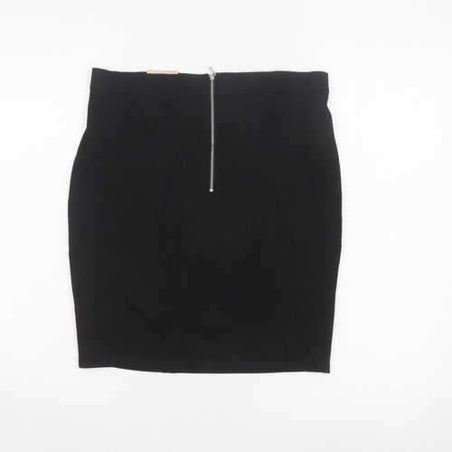 Marks and Spencer Girls Black Age 17-18 Straight Pencil School Skirt