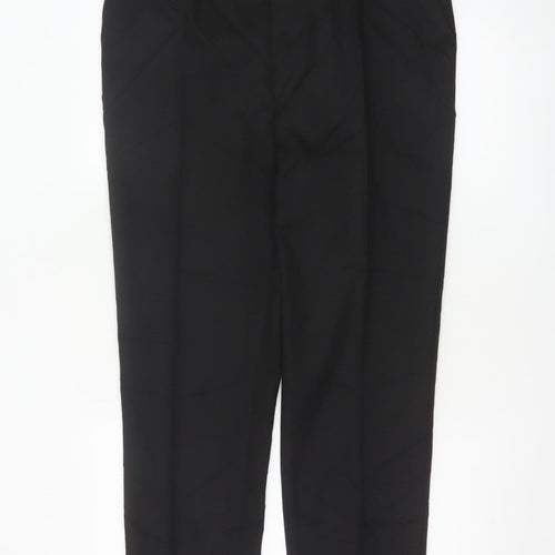 M&S Boys Black 17-18 Years Slim Fit School Dress Trousers NWT
