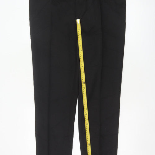 M&S Boys Black 17-18 Years Slim Fit School Dress Trousers NWT